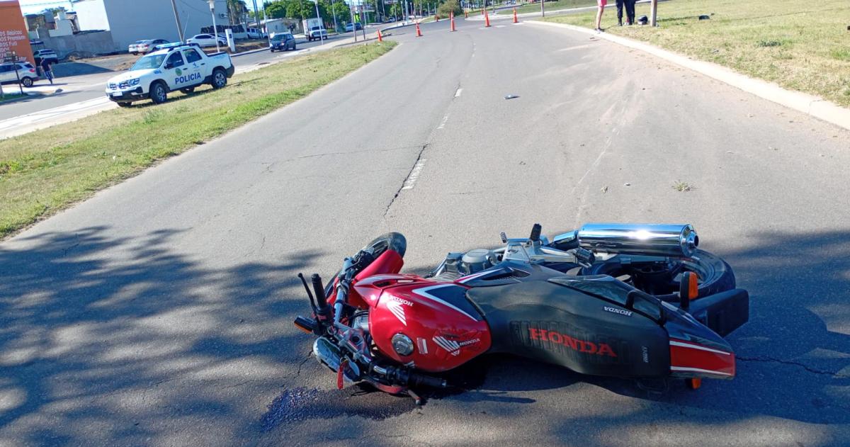 La moto en la que circulaba la víctima