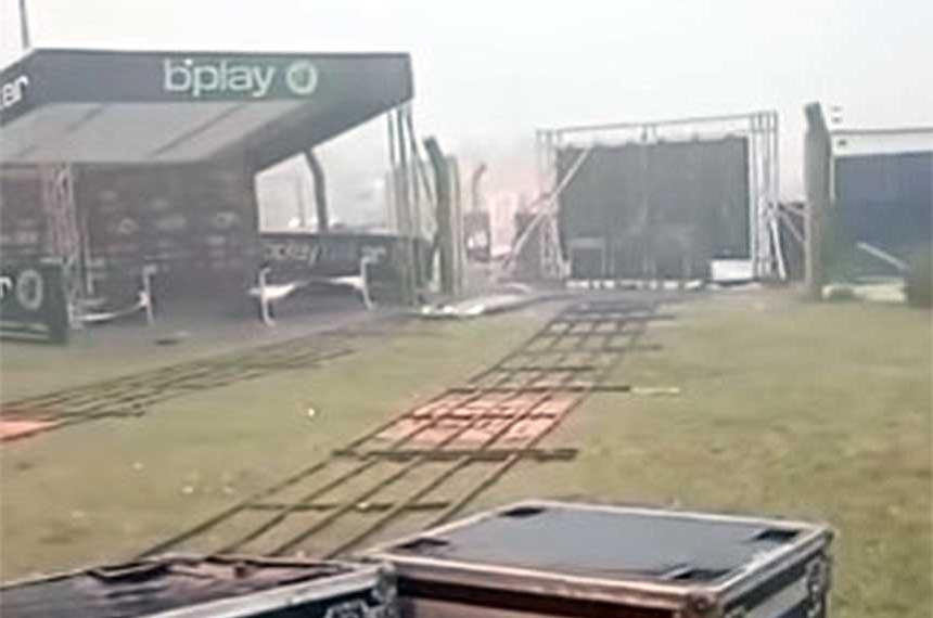  El temporal fue intenso en varias partes de las dos localidades (foto captura de facebook de Jeremis Baraldi)