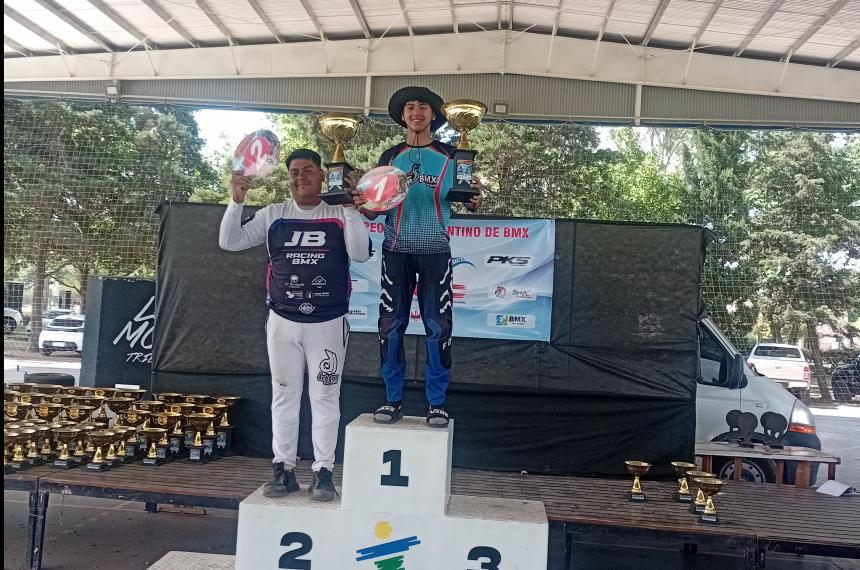 El festejo de Rocco en lo ms alto del podio