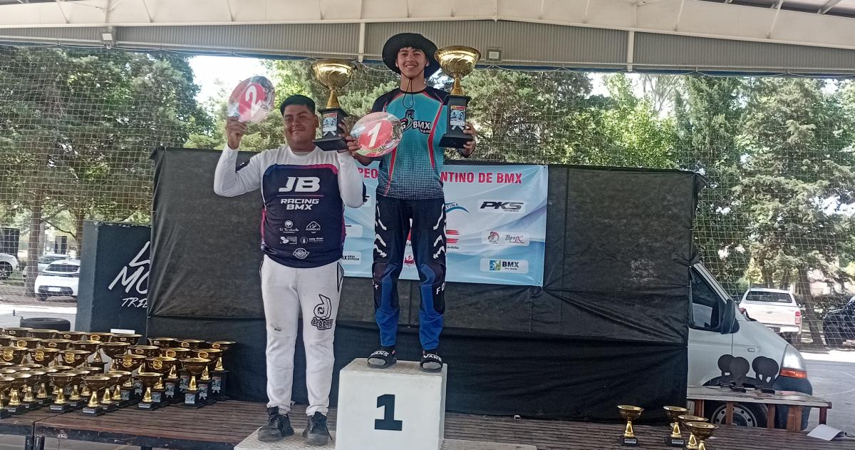 El festejo de Rocco en lo ms alto del podio