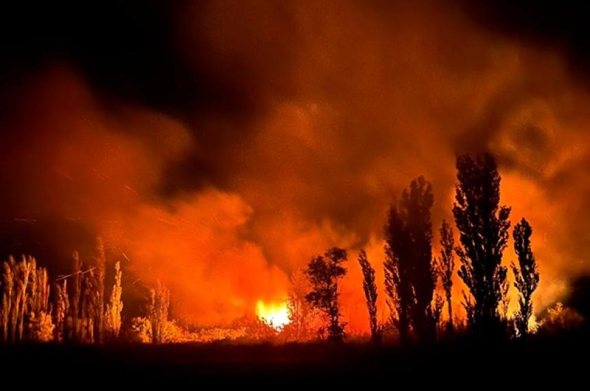 Las llamas alcanzaron los 6 mestros de altura