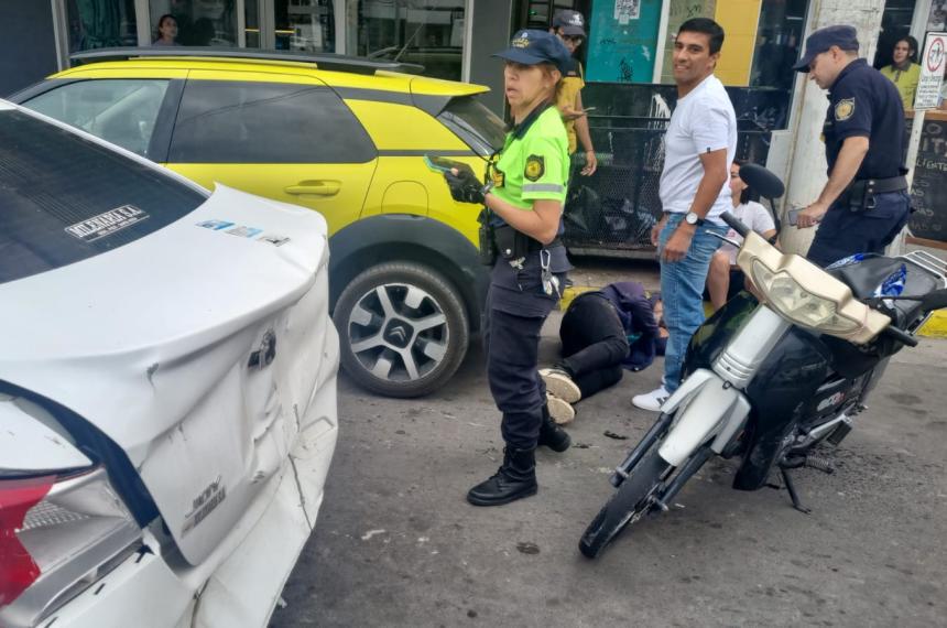 Fuerte choque en pleno centro