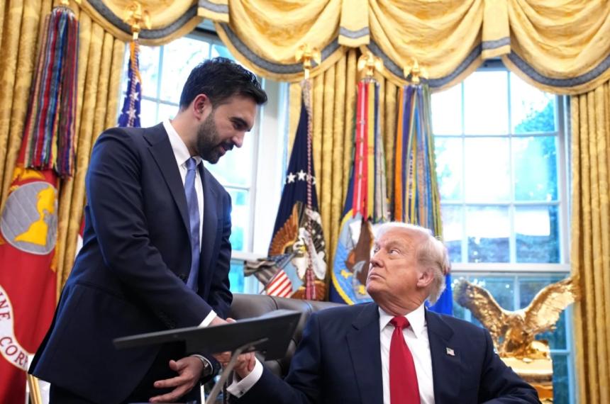 Trump recibió al alcalde de Nueva York en el Salón Oval