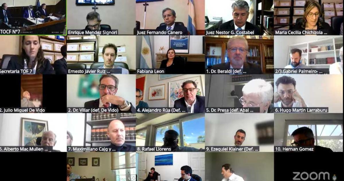 El juicio por la causa Cuadernos se realiza vía Zoom