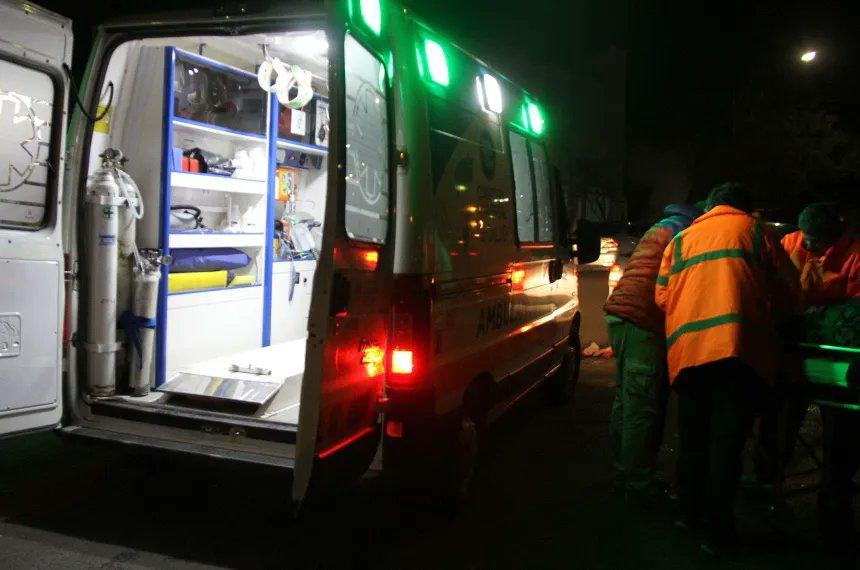 El herido grave fue trasladado en ambulancia