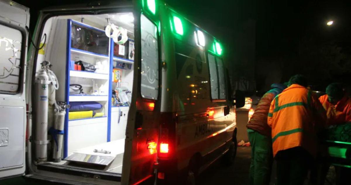 El herido grave fue trasladado en ambulancia