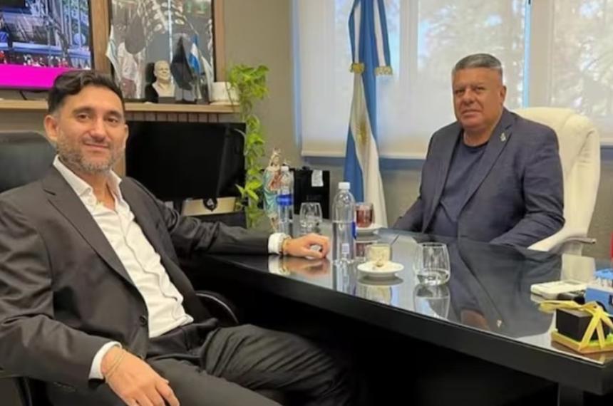 Claudio Chiqui Tapia y el dueño de Sur Finanzas Ariel Vallejo