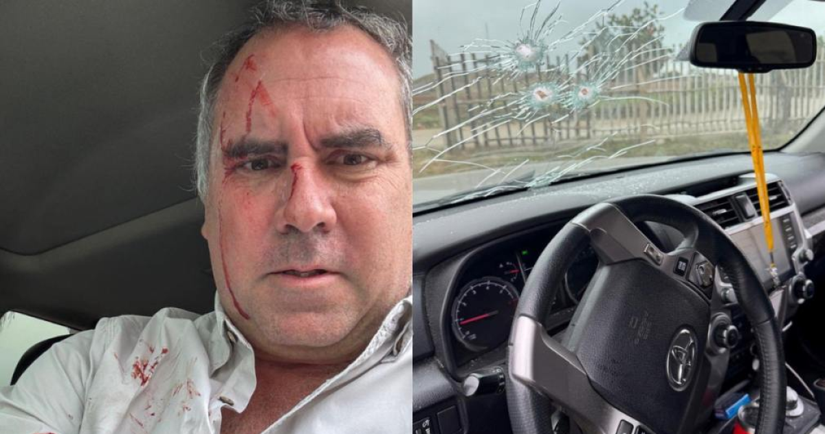 Balas en plena campantildea- atacaron el auto del candidato peruano Rafael Belauacutende