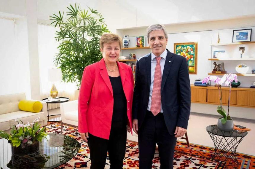 La titular del FMI y Luis Caputo