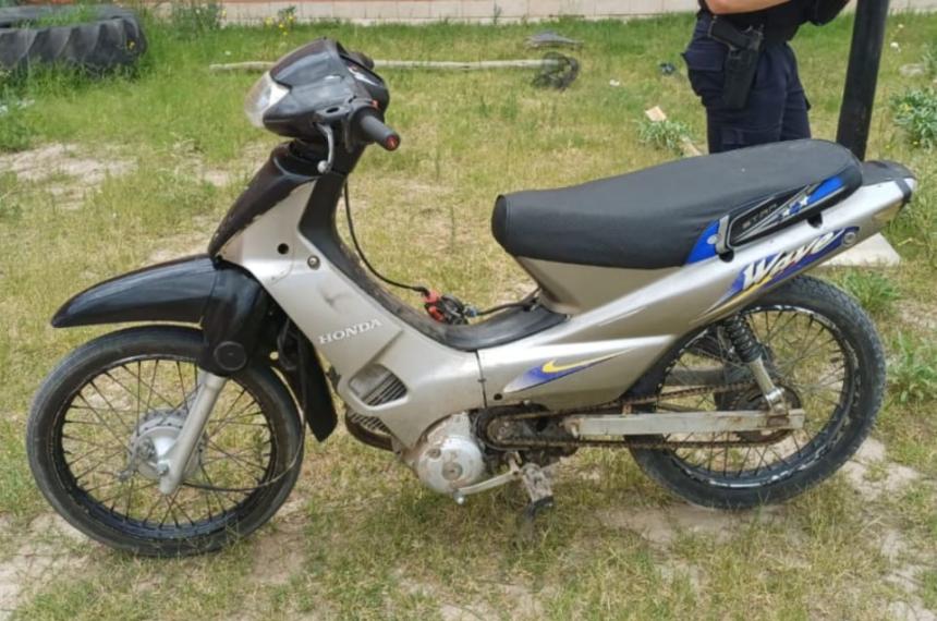 La moto secuestrada por la Policía