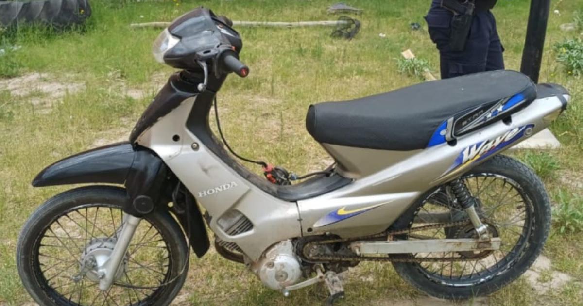 La moto secuestrada por la Policía