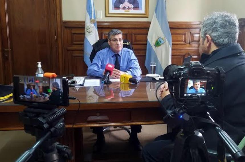 El Jefe de Policía Claudio Cano en una entrevista con El Diario