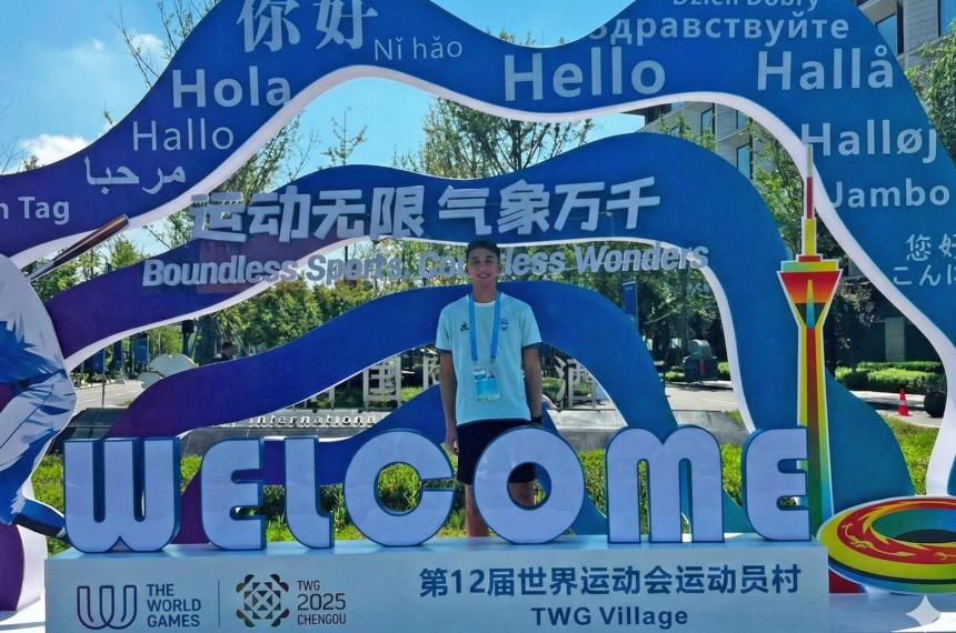 El castense Hecker representó a la selección argentina en los World Games de China
