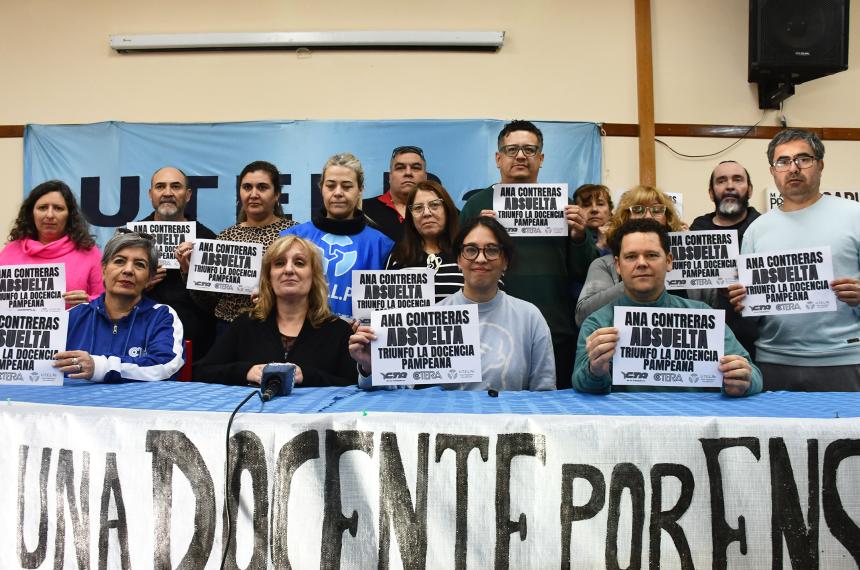 UTELPa celebroacute el fallo del STJ que dejoacute firme la absolucioacuten de la docente Contreras