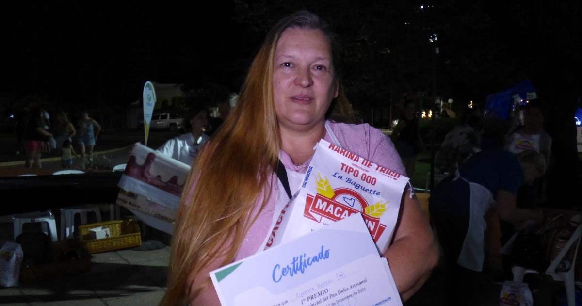 La participante de General Acha Cynthia Rochi se adjudicó el Segundo Concurso Provincial de Pan Dulce Artesanal