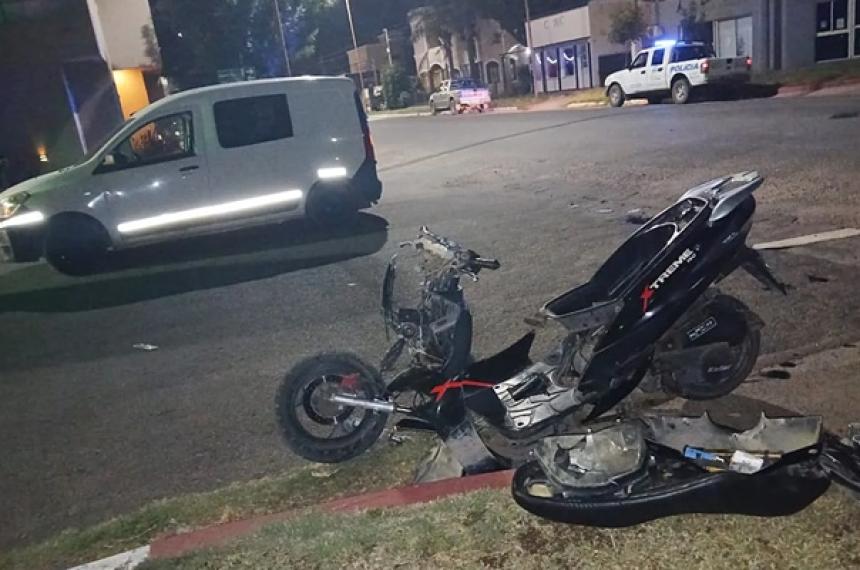 El conductor de la moto fue atendido en el Hospital de Castex