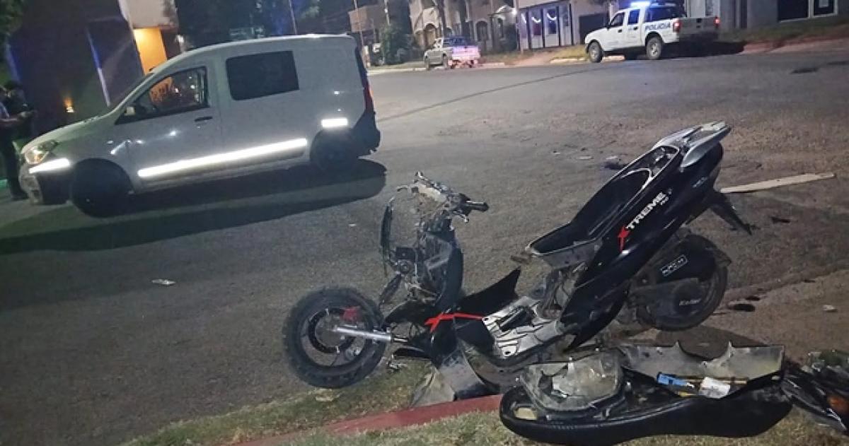 El conductor de la moto fue atendido en el Hospital de Castex