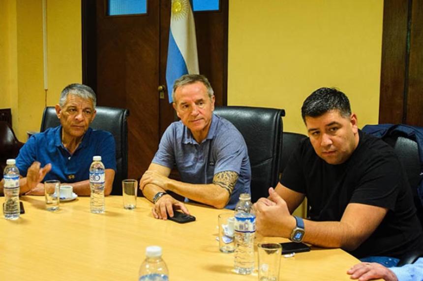 Los cotitulares de la CGT Jorge Sola Octavio Argüello y Cristian Jerónimo