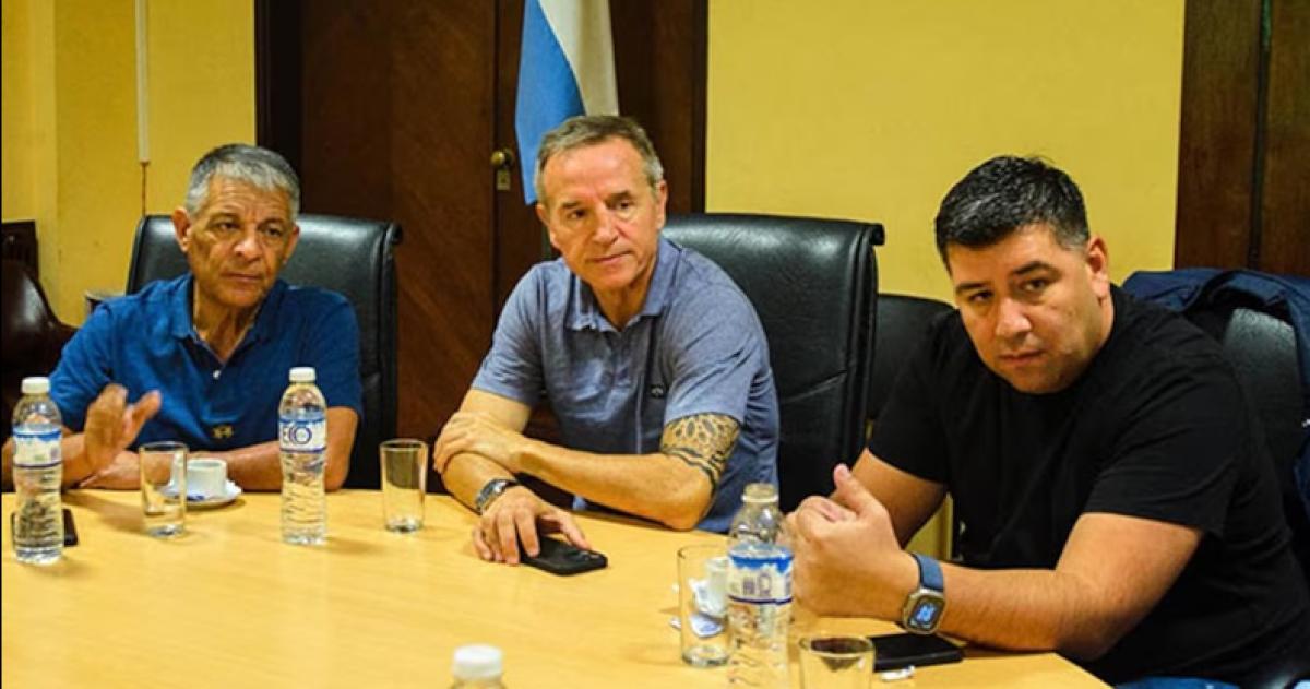 Los cotitulares de la CGT Jorge Sola Octavio Argüello y Cristian Jerónimo