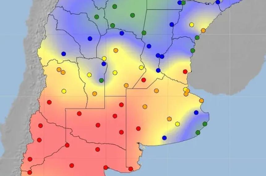 El mapa de la Región Patagopnia y el alerta extremo por incendios