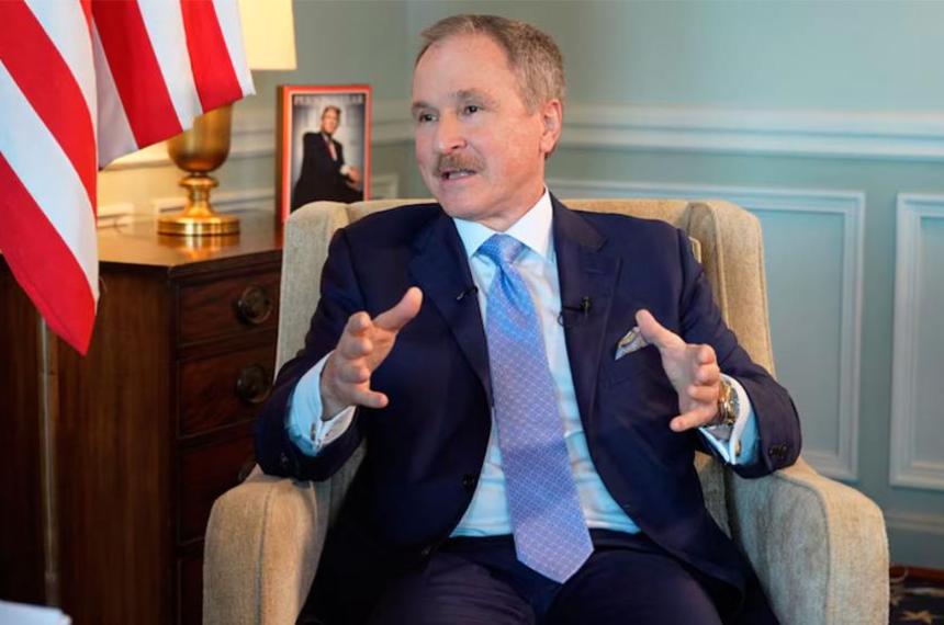 Peter Lamelas ratificoacute el respaldo de Estados Unidos al gobierno de Milei y habloacute de apoyo econoacutemico y poliacutetico