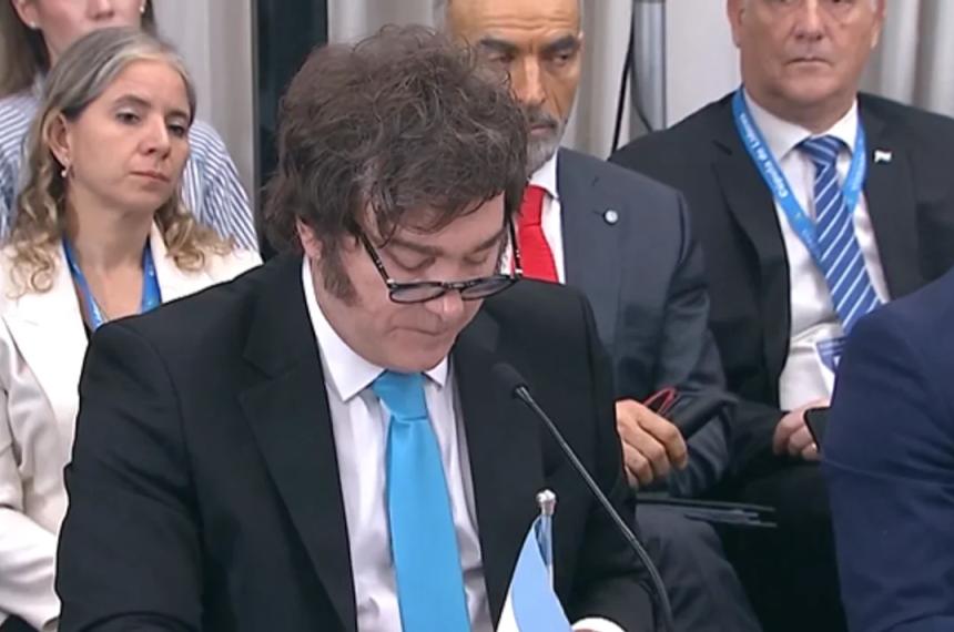 Milei habló durante la cumbre del Mercosur