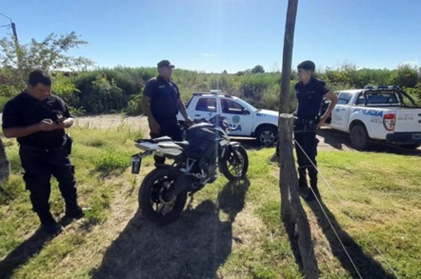 La moto recuperada por la Policía
