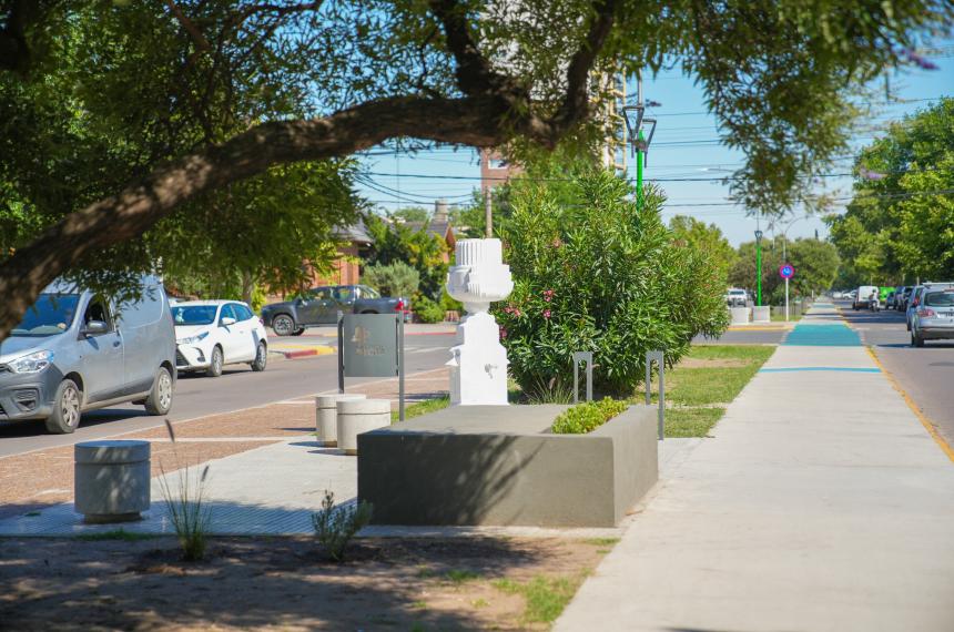 Uno de los lugares intervenidos fue la Avenida San Martín