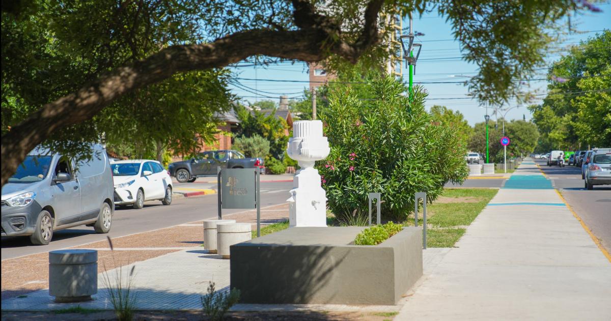 Uno de los lugares intervenidos fue la Avenida San Martín