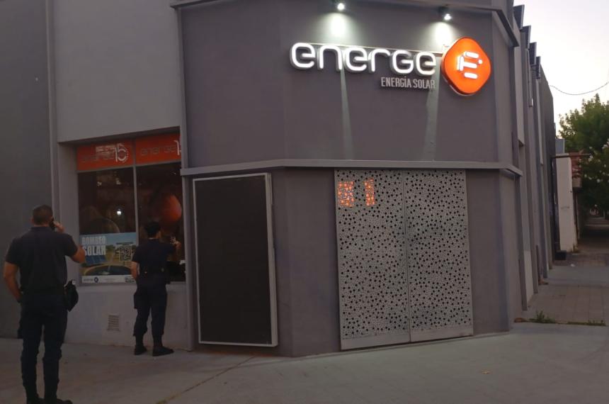 El local donde el delincuente sufrió la herida