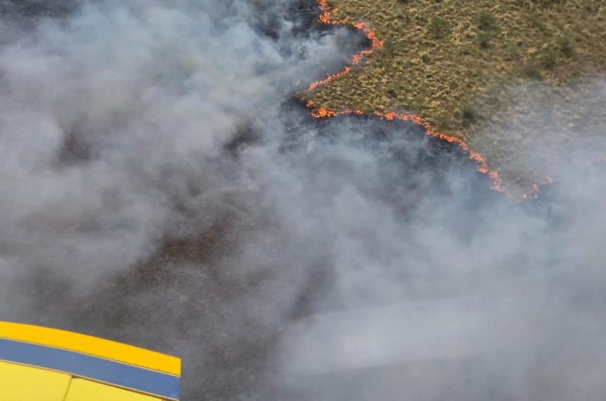 Una imagen aérea del incendio en La Blanca