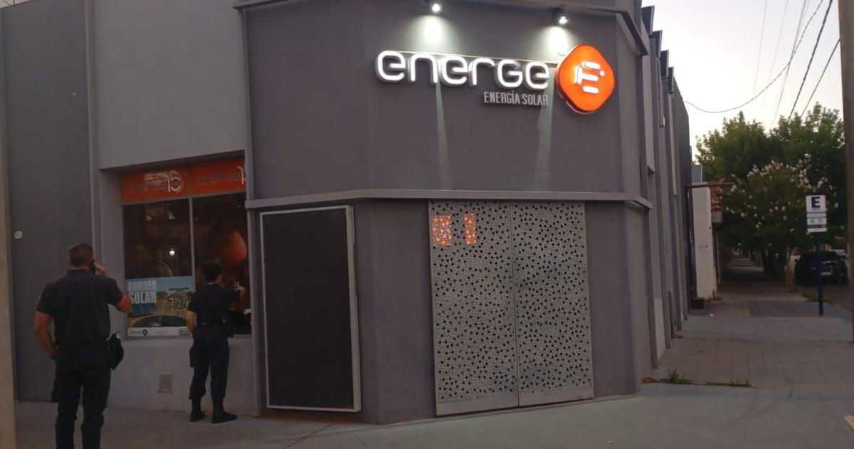 El local donde el delincuente sufrió la herida