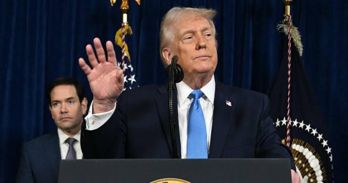 Trump encabezó una conferencia de prensa en la Casa Blanca