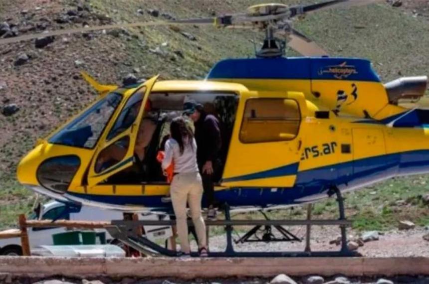 El helicóptero que realizó el rescate en el Cerro Aconcagua