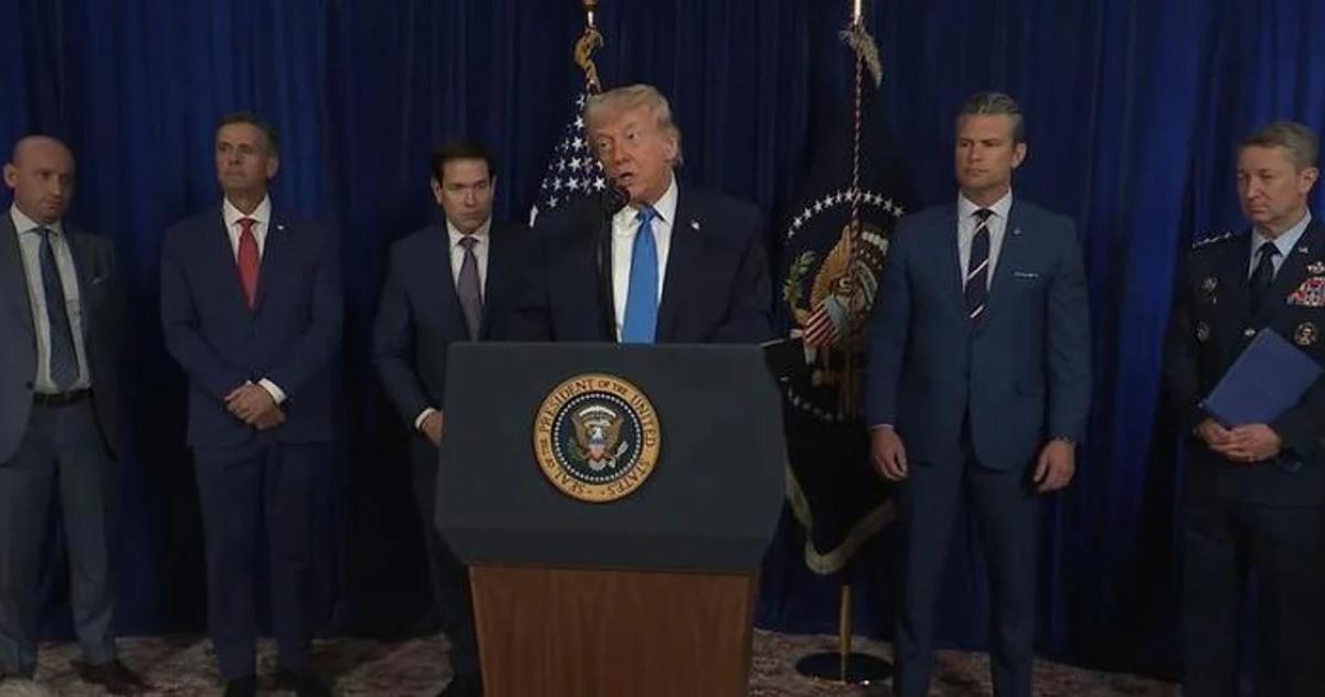 El presidente Donald Trump durante la conferencia de prensa