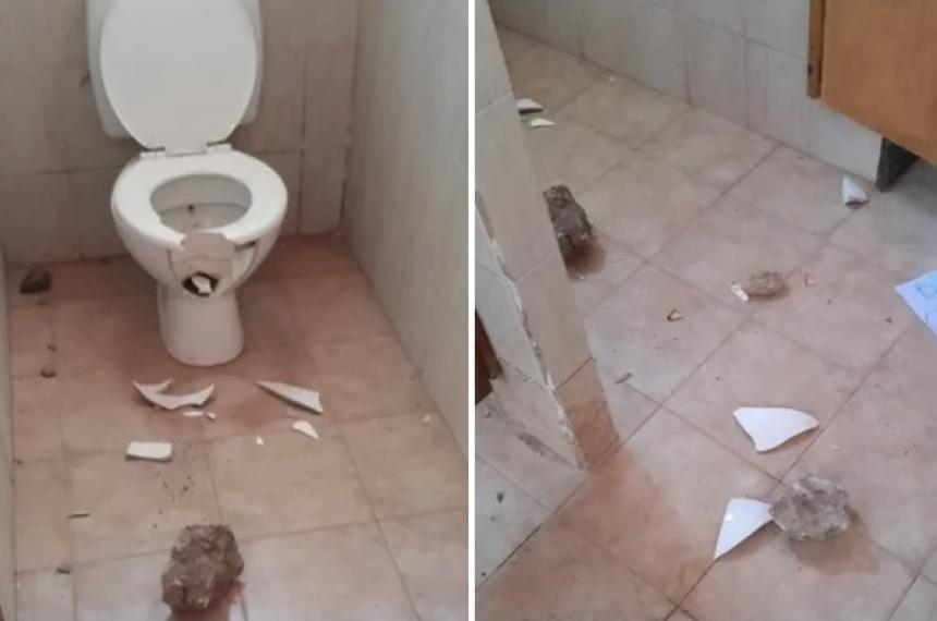 Autores desconocidos provocaron importantes daños en los sanitarios del predio