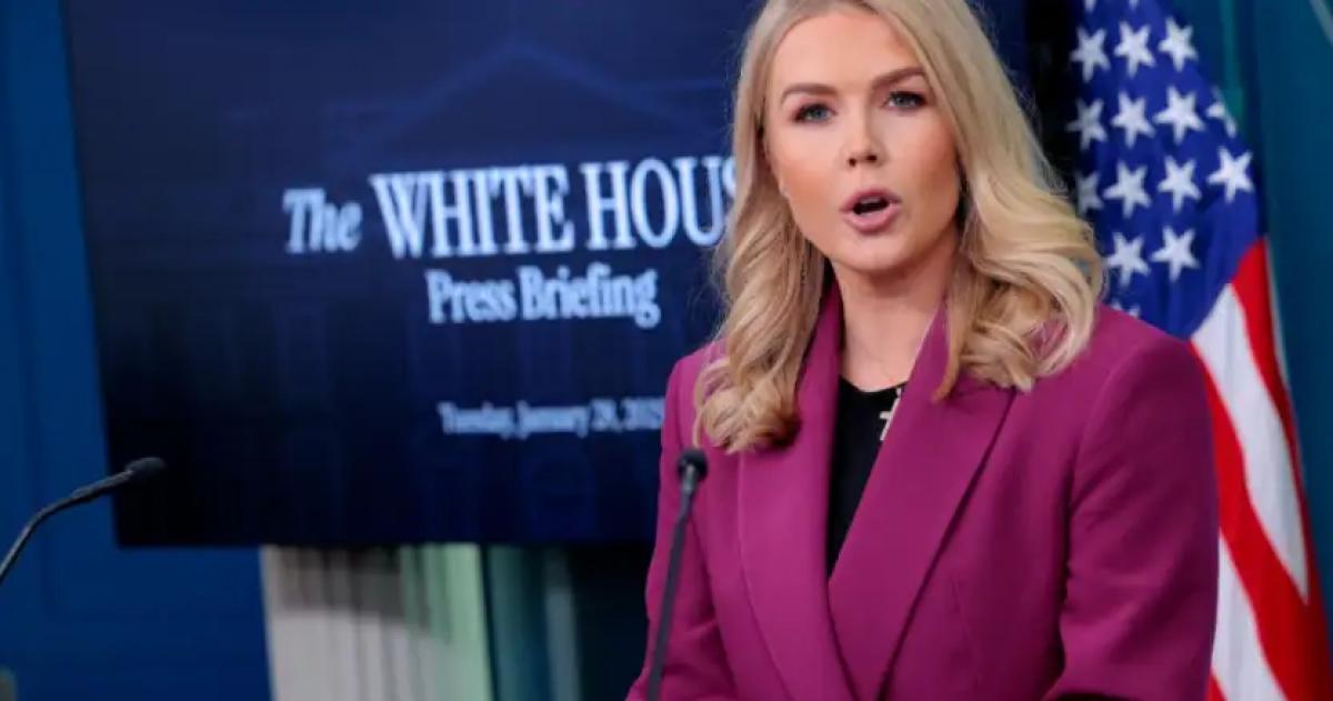 La vocera de la Casa Blanca Karoline Leavitt