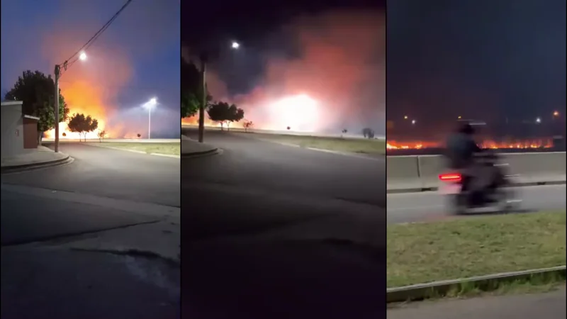 Alarma por un nuevo incendio de pastizales en el predio del Aeropuerto y zonas aledantildeas