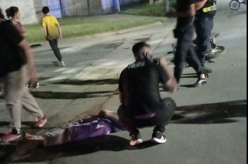 Los heridos fueron asistidos por vecinos y policías