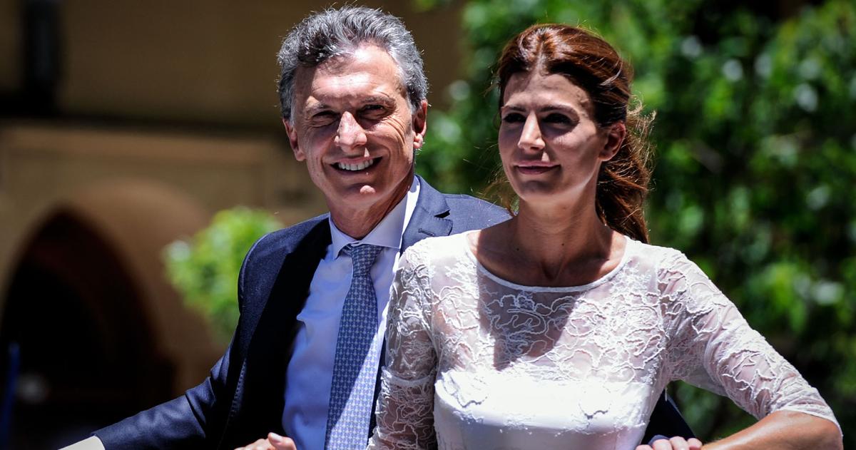 Macri y Awada durante la asunción presidencial en 2015