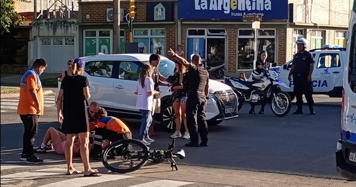 El choque ocurrió en la intersección de la Avenida San Martín y la calle 33