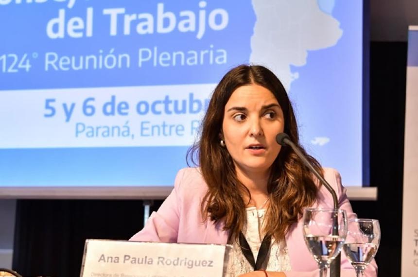 La subsecretaria de Relaciones Laborales Ana Rodríguez encabezó la audiencia