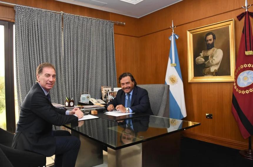 Gustavo S�enz se reunió con Diego Santilli en Salta y anticipó su apoyo a la reforma laboral