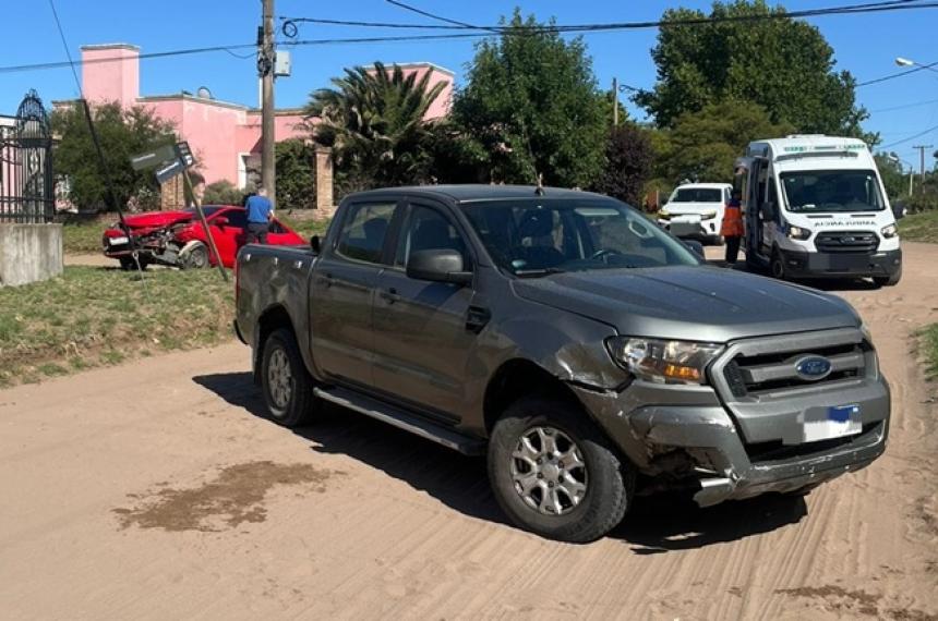 El choque se produjo en un cruce de calles del barrio Lowo Che