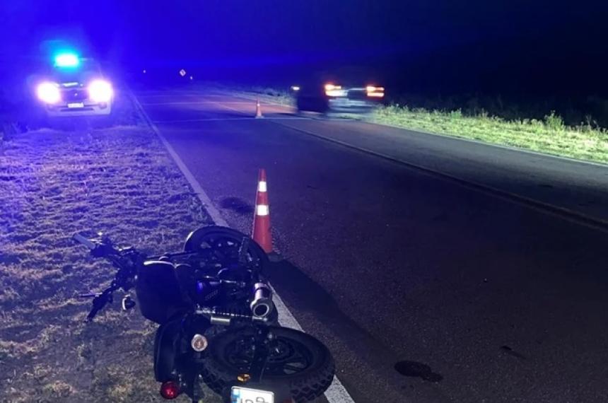 El motociclista sufrió una fractura de fémur