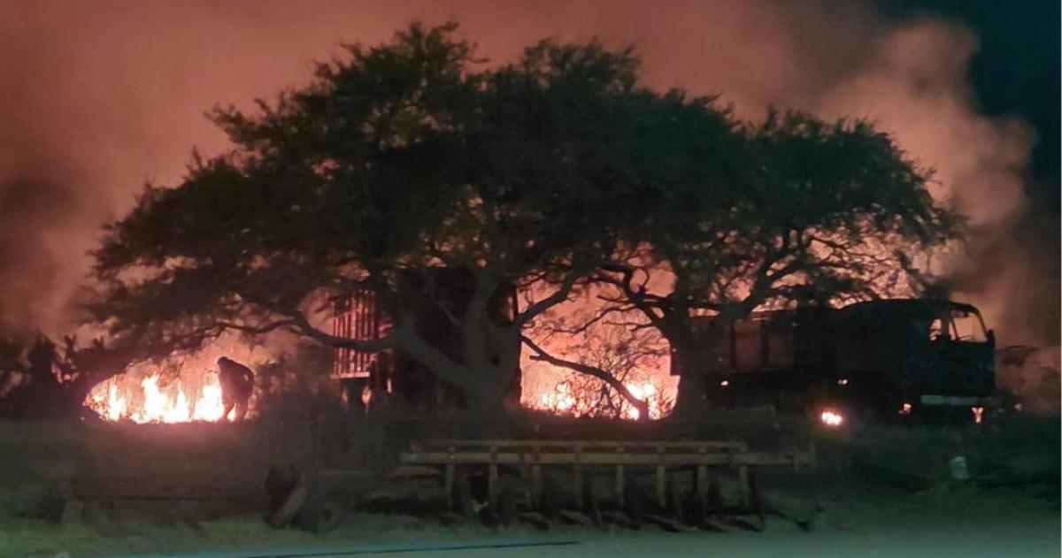 El fuego se desató el s�bado a la noche