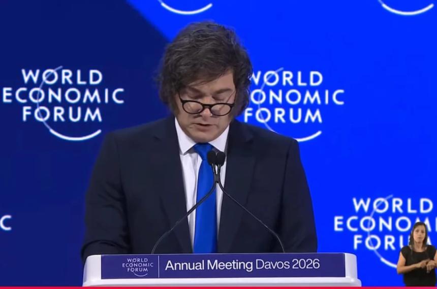 Milei y un guiño a Donald Trump en Davos- Make Argentina great again