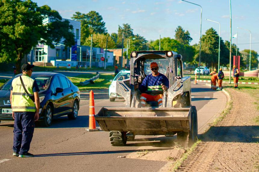Realizan tareas en la Avenida Perón