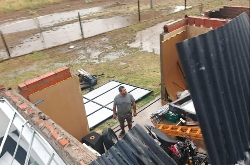 Varias viviendas sufrieron la voladura del techo