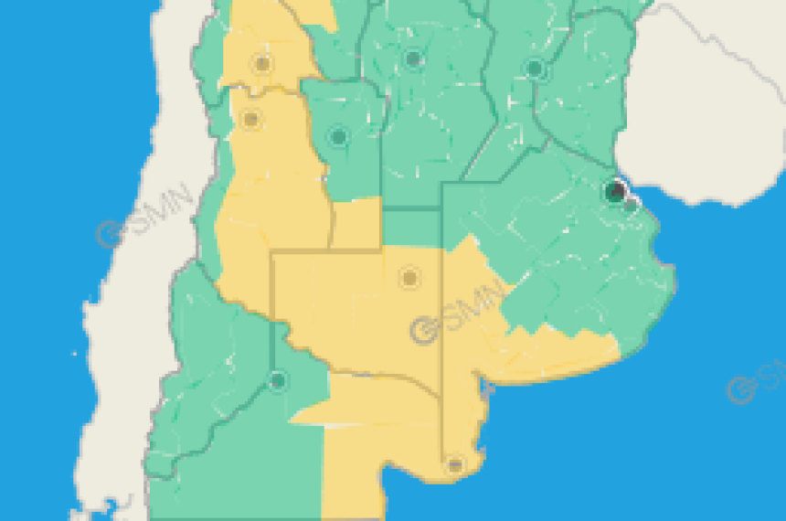 El alerta rige para varias zonas de la provincia